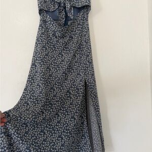 Malibu Blue Floral Maxi Skirt